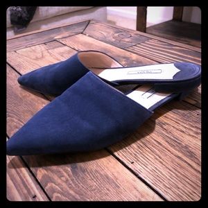Prada Pointed Toe Mules - Blue
